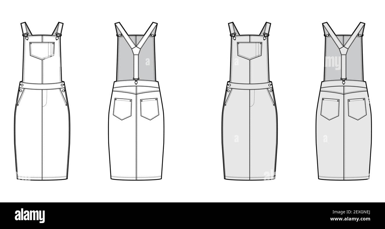 knee length dungaree