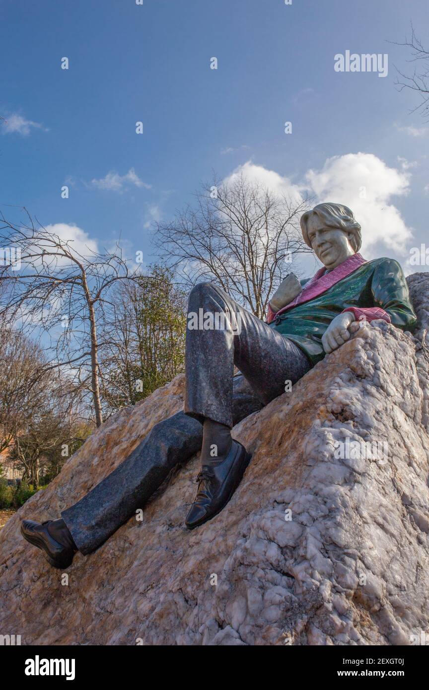 Oscar Wilde Memorial Sculpture at Dublin, Ireland Stock Photo
