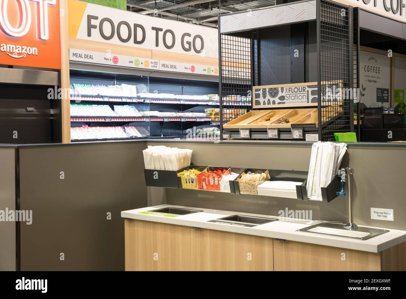 HOt food to go at Amazon fresh store , its first store with "Just walk