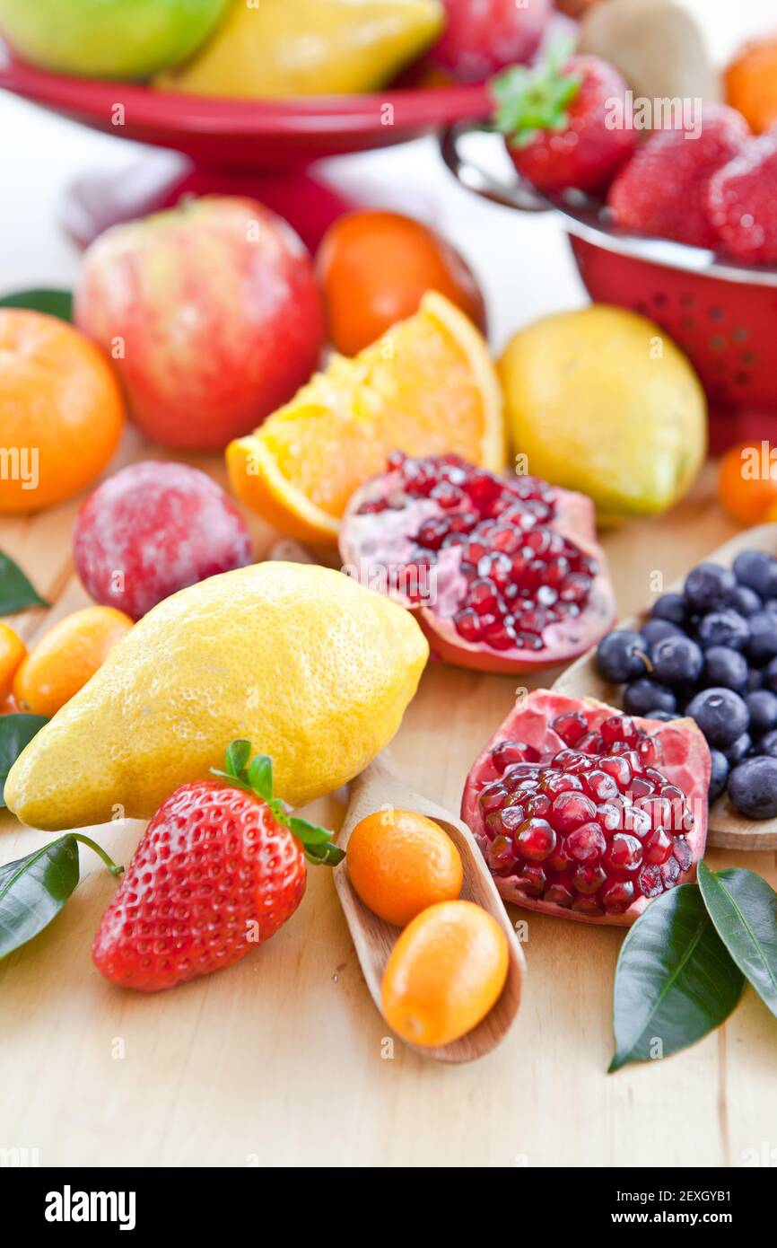 Assorted fresh fruits hi-res stock photography and images - Alamy