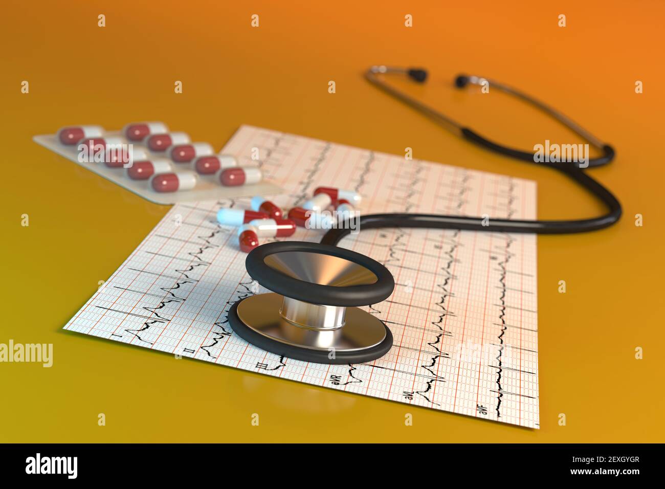 Blue medical stethoscope tool hi-res stock photography and images - Alamy