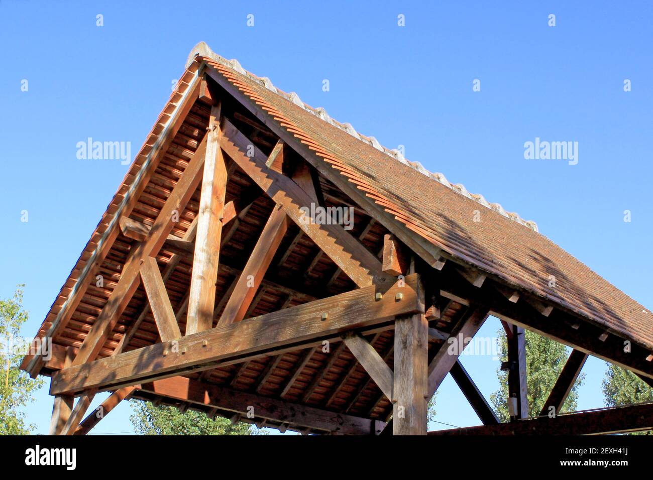 Wood frame Stock Photo