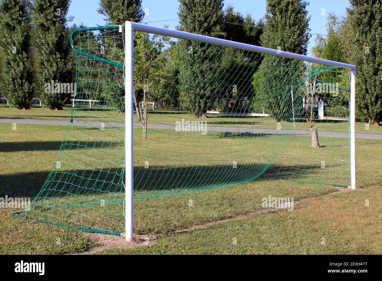 Football goal Stock Photo