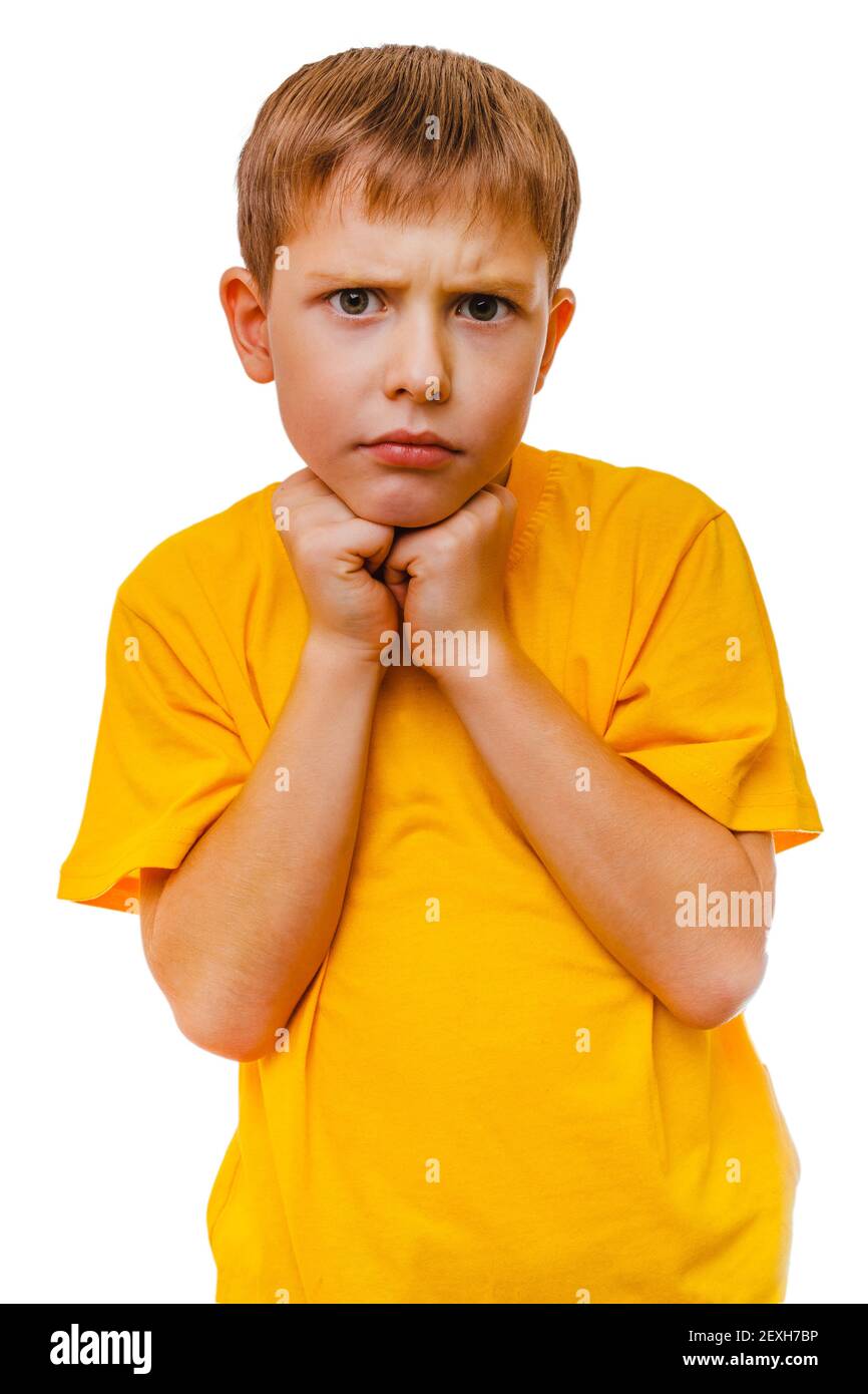 Sad boy pensive Imágenes vectoriales de stock - Alamy