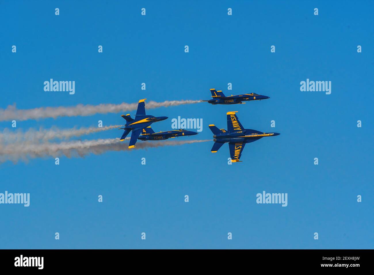 Blue Angels Flying in Formation Stock Photo - Alamy