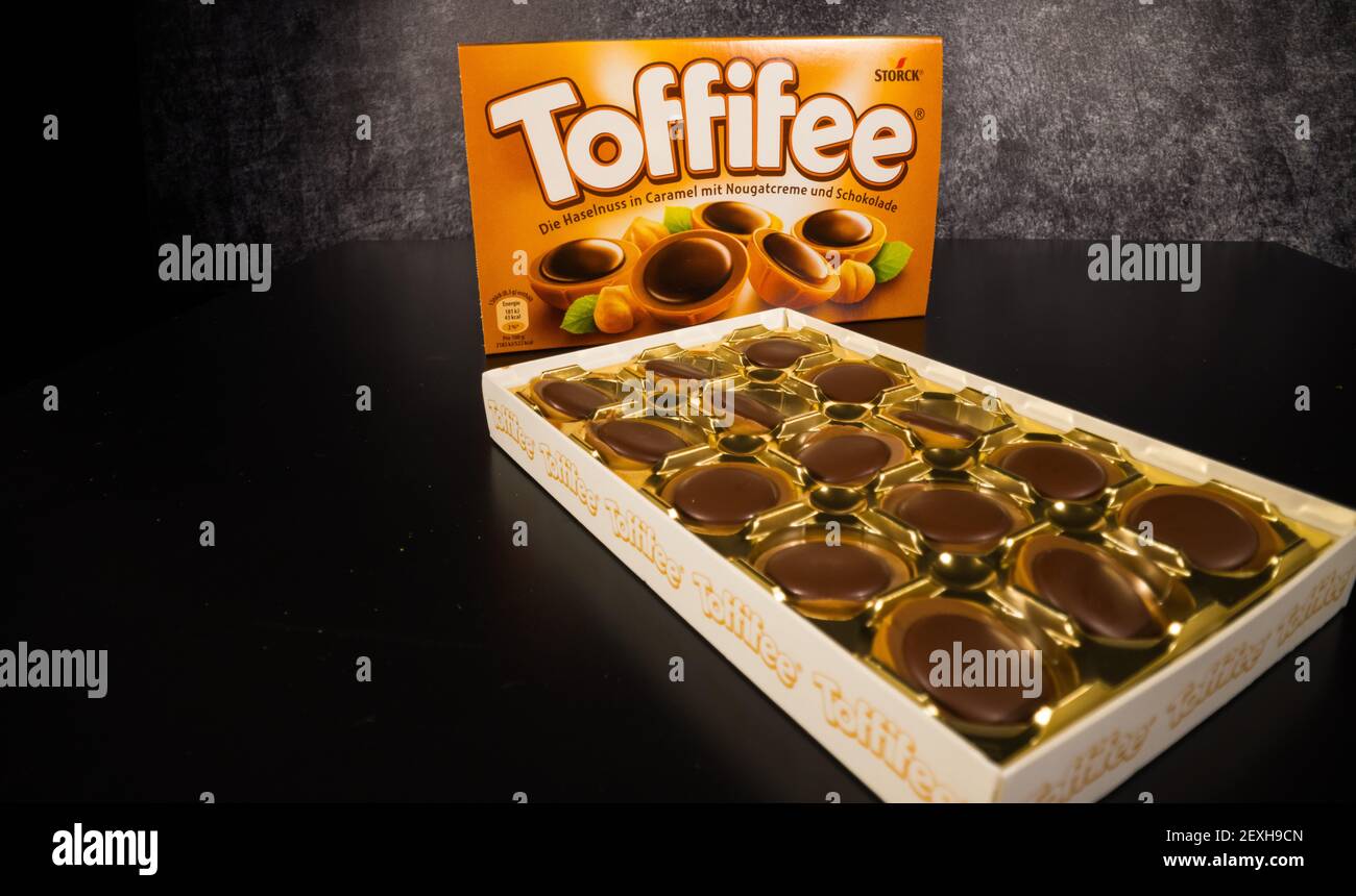 Toffifee Sweet Caramel Candy With Chocolate Frankfurt Germany March 4 21 Stock Photo Alamy