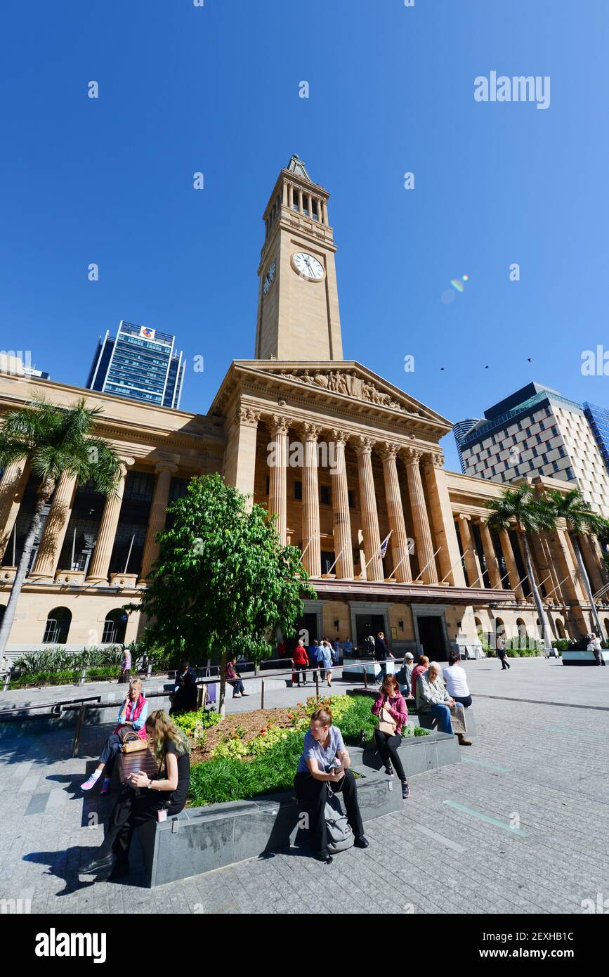 City Hall Clock Tower in Brisbane, Australia Stock Photo Alamy