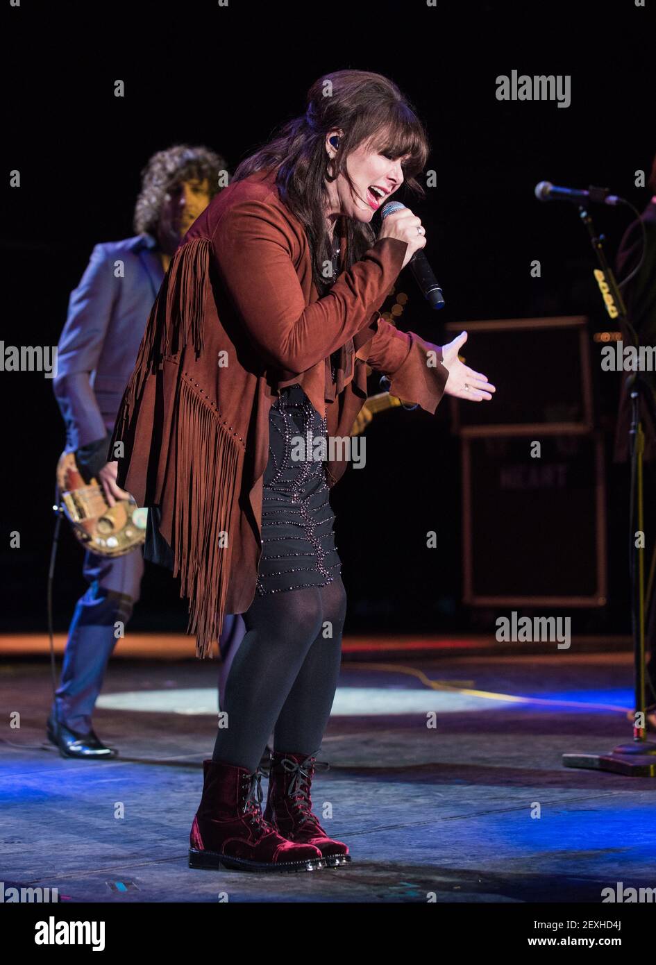 Musician Ann Wilson of Heart Performs at the Shoreline Amphitheatre on August 24, 2016 in Mountain View, California. Stock Photo