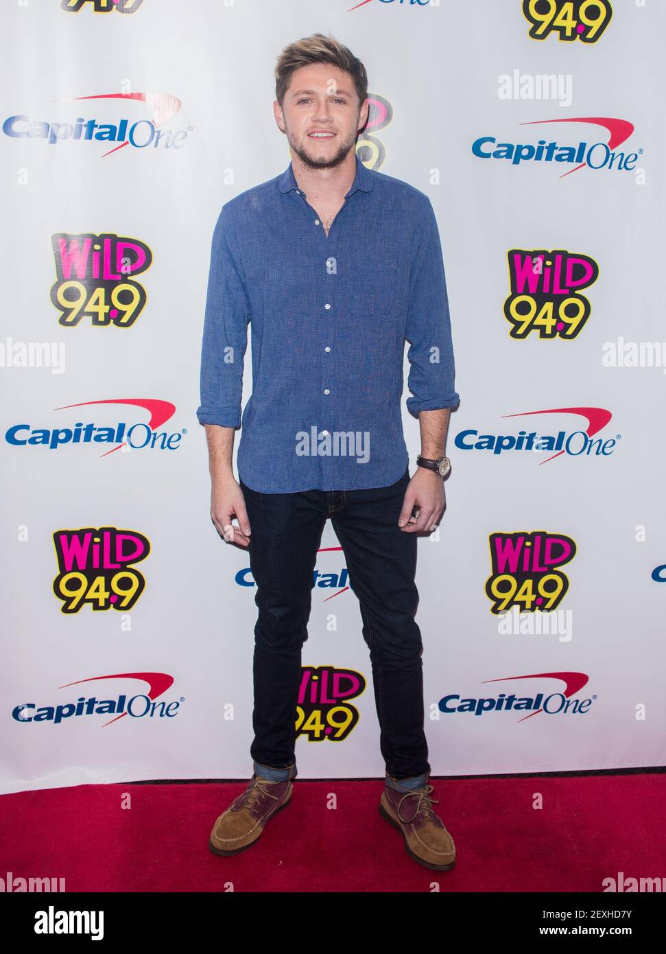 Recording artist Niall Horan poses in the press room during the WiLD 94.9 iHeartRadio Jingle Ball at SAP Center on December 1, 2016 in San Jose, California(Photo by Chris Tuite/ImageSPACE) *** Please Use Credit from Credit Field *** Stock Photo