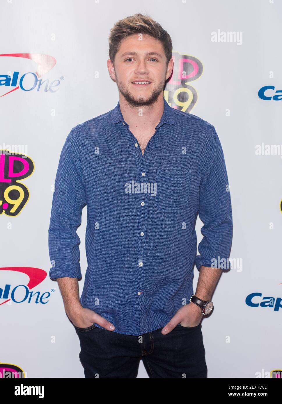 Recording artist Niall Horan poses in the press room during the WiLD 94.9 iHeartRadio Jingle Ball at SAP Center on December 1, 2016 in San Jose, California(Photo by Chris Tuite/ImageSPACE) *** Please Use Credit from Credit Field *** Stock Photo