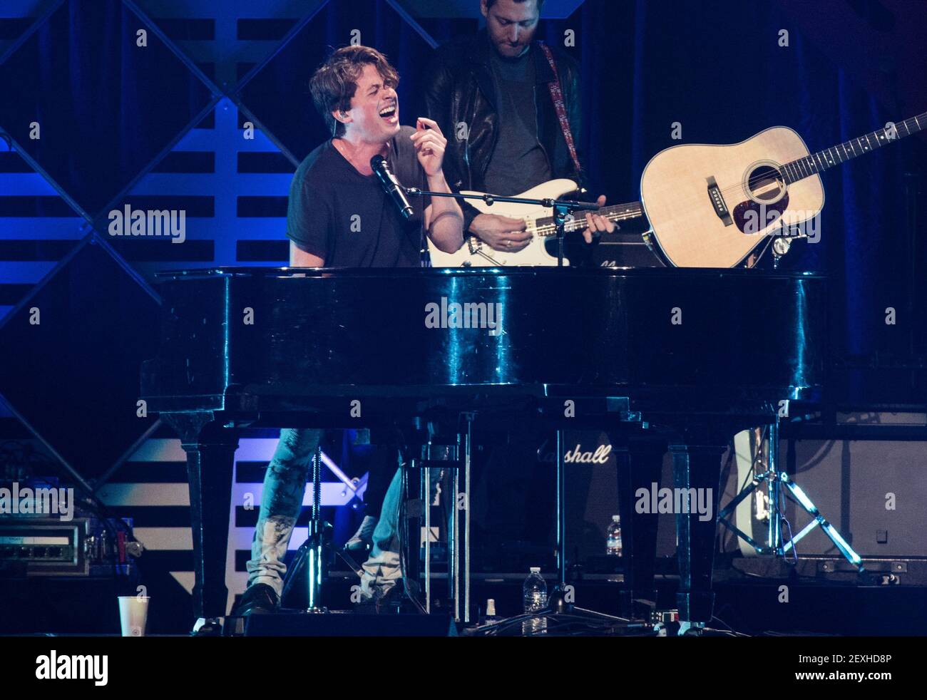Recording Artist Charlie Puth performs during the WILD 94.9 iHeartRadio Jingle Ball at SAP Center on December 1, 2016 in San Jose, California.(Photo by Chris Tuite/ImageSPACE) *** Please Use Credit from Credit Field *** Stock Photo
