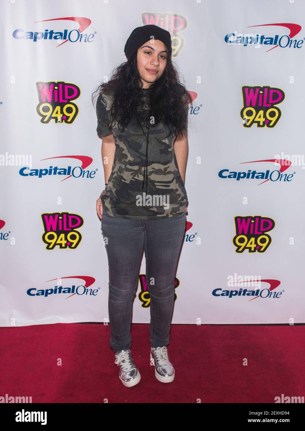 Recording artist Alessia Cara poses in the press room during the WiLD 94.9 iHeartRadio Jingle Ball at SAP Center on December 1, 2016 in San Jose, California.(Photo by Chris Tuite/ImageSPACE) *** Please Use Credit from Credit Field *** Stock Photo