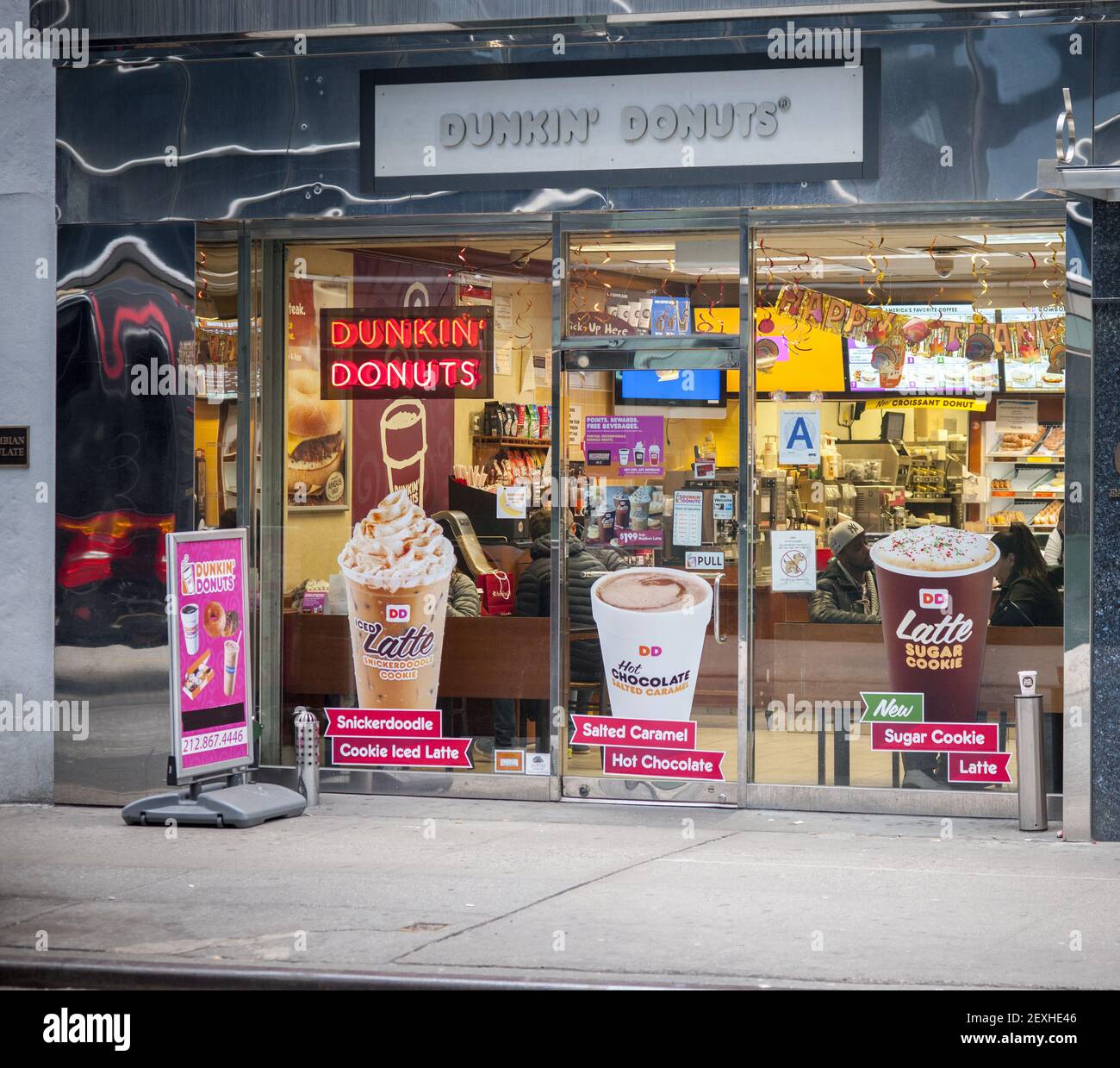 A Dunkin Donuts franchise in Midtown Manhattan in New York on Sunday ...