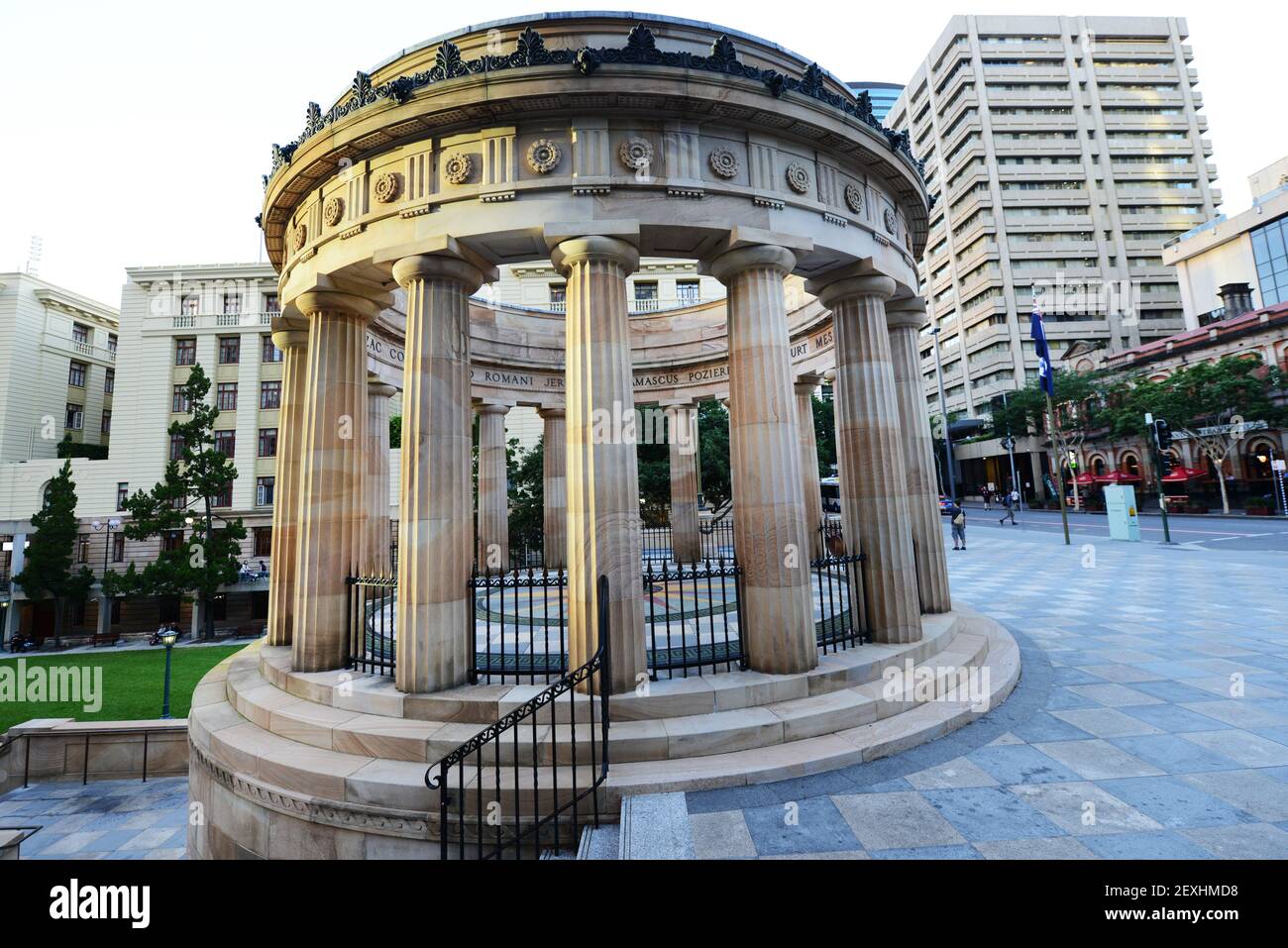 The Shrine of Remembrance is located in ANZAC Square, between Ann Street and Adelaide Street, in Brisbane, Queensland, Australia. Stock Photo