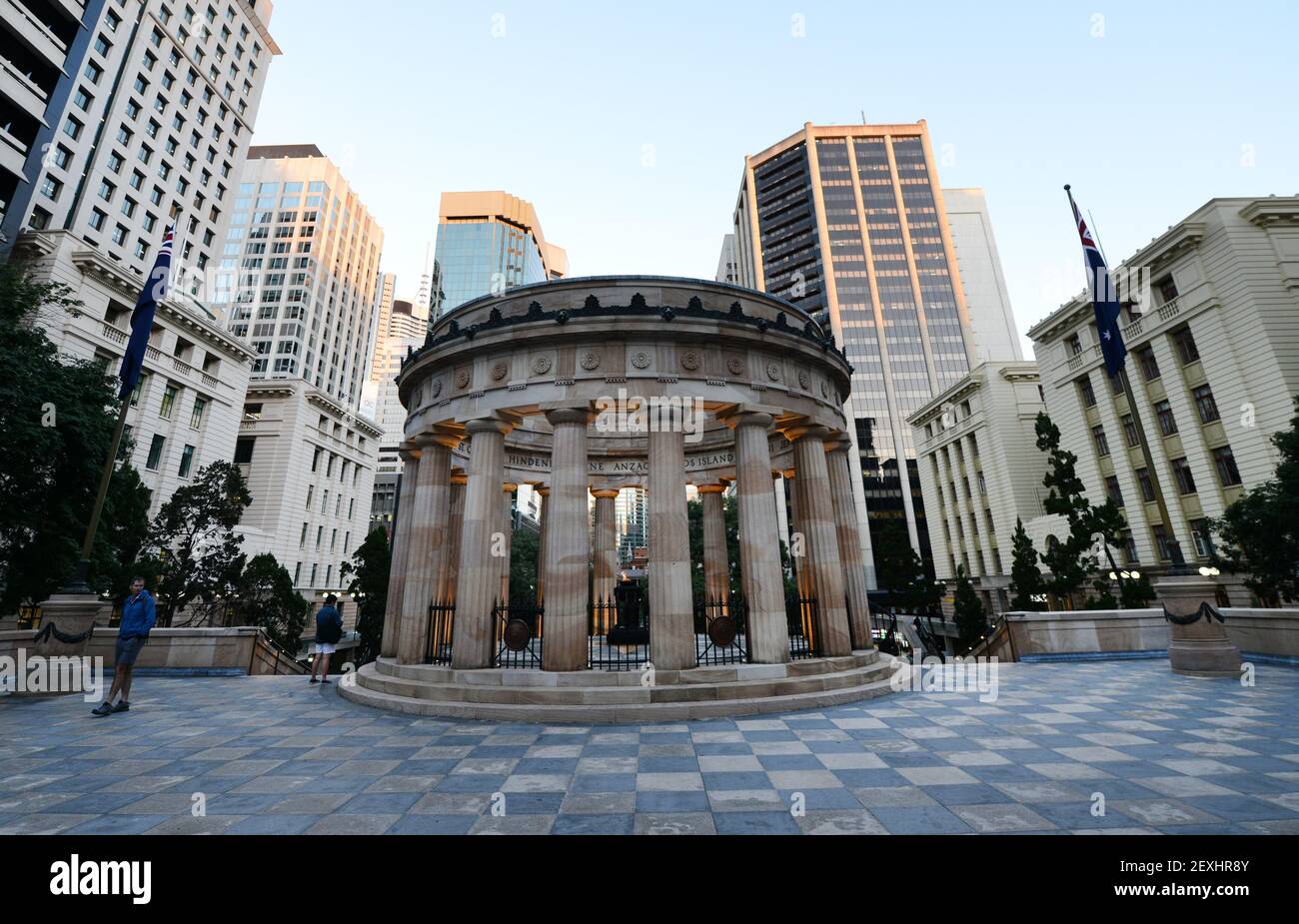 The Shrine of Remembrance is located in ANZAC Square, between Ann Street and Adelaide Street, in Brisbane, Queensland, Australia. Stock Photo