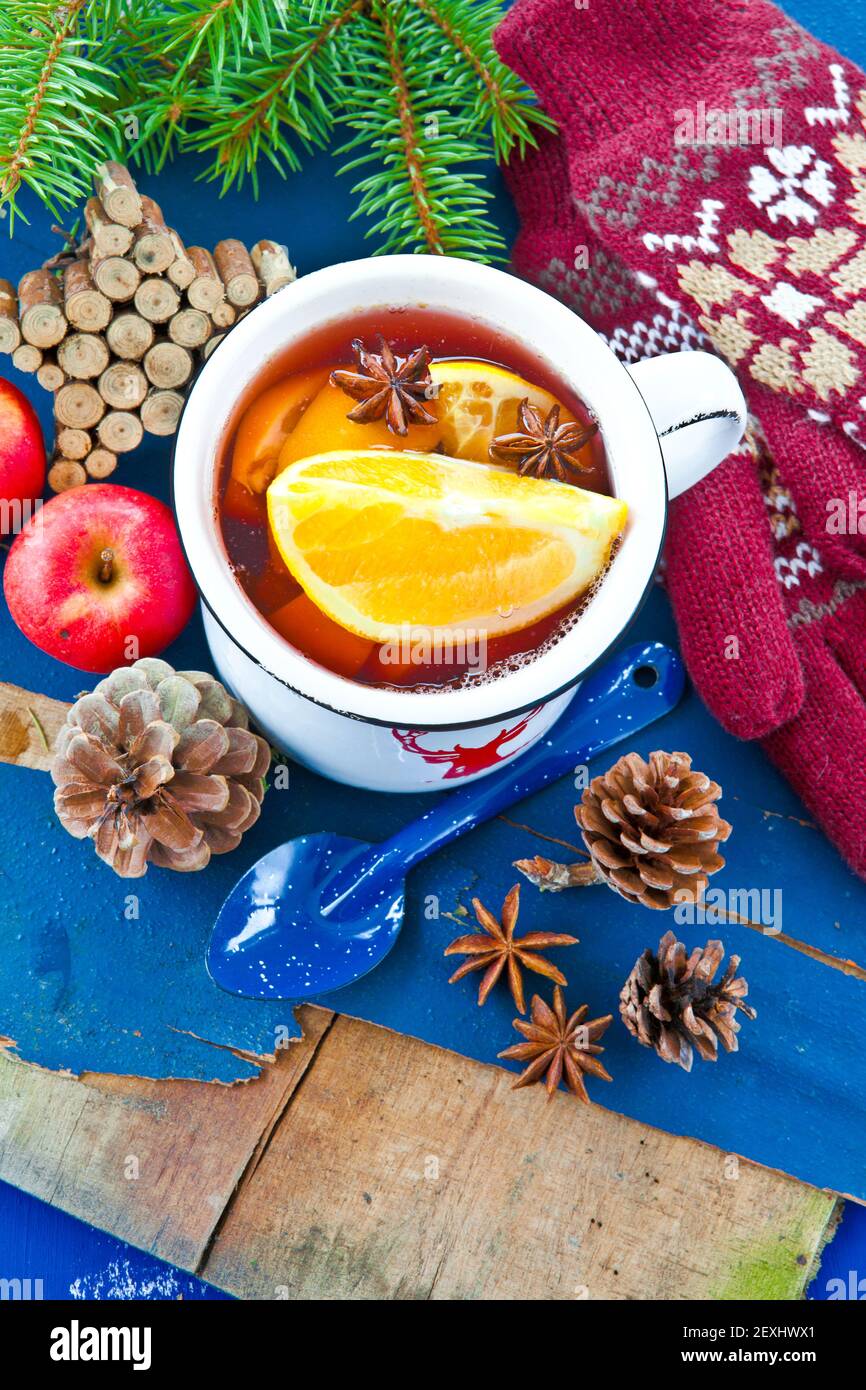 Hot punch in winter Stock Photo Alamy