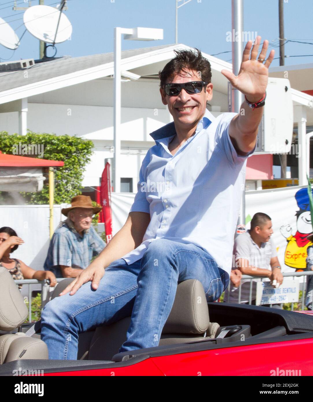 Johnny Lozada is seen during the Three Kings pared in Miami Florida on