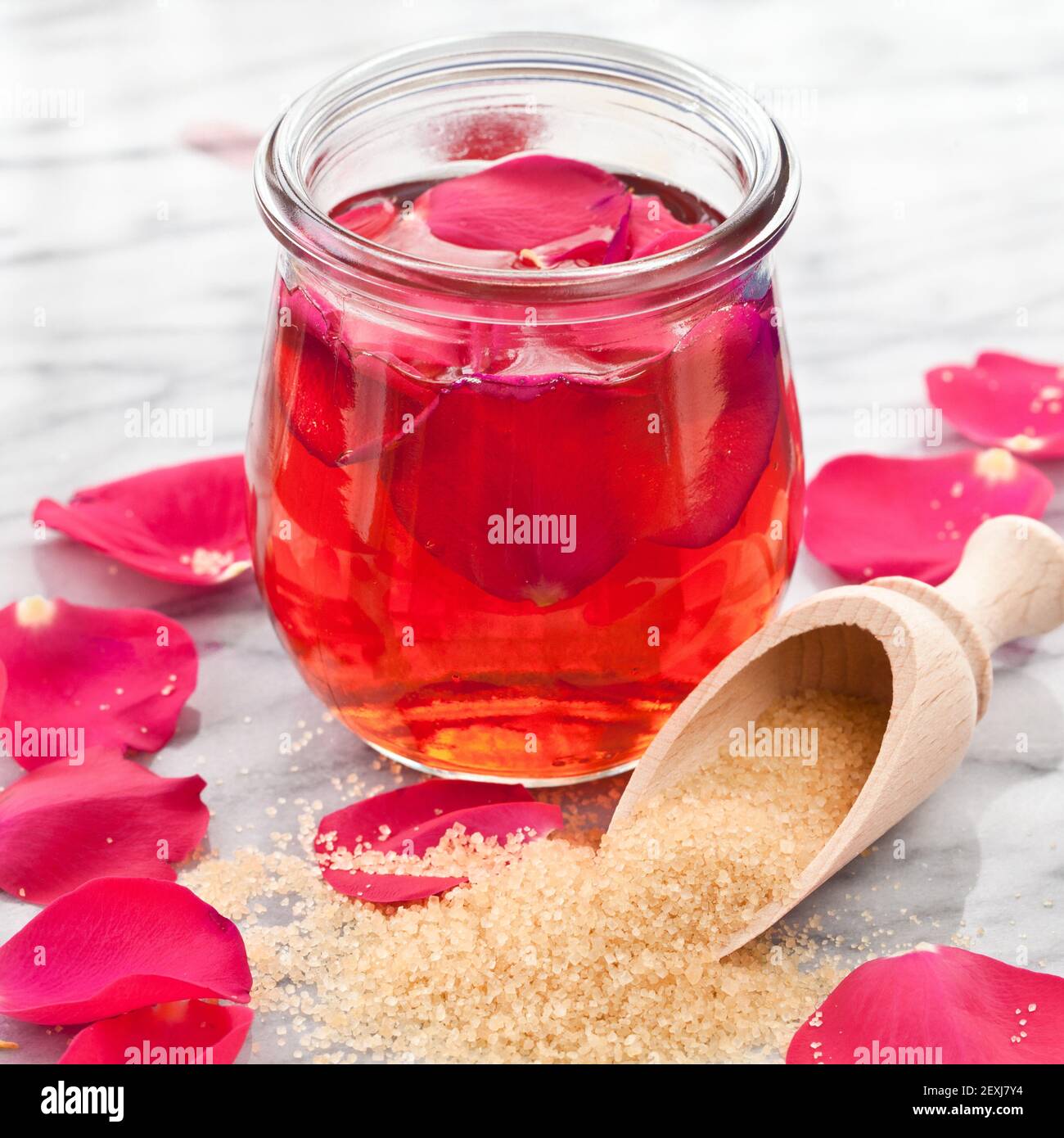 Homemade rose jelly Stock Photo Alamy