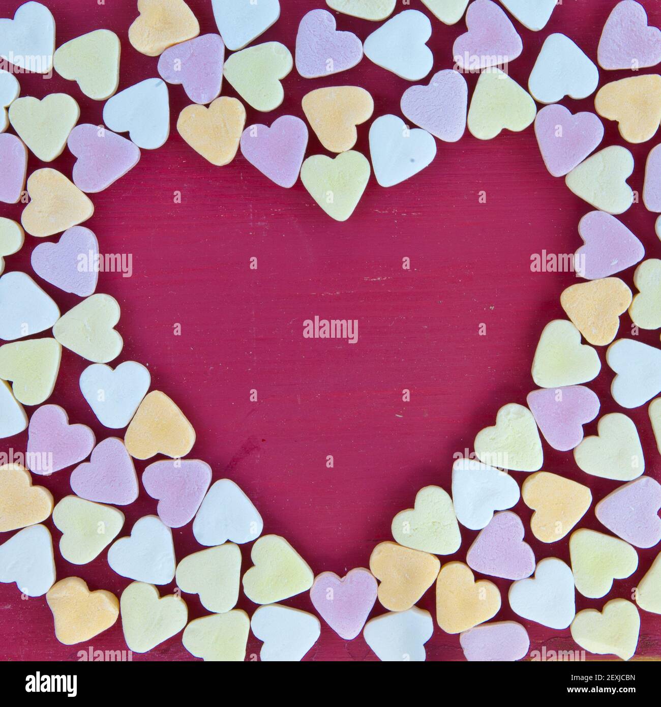 Frame of colorful hearts Stock Photo - Alamy