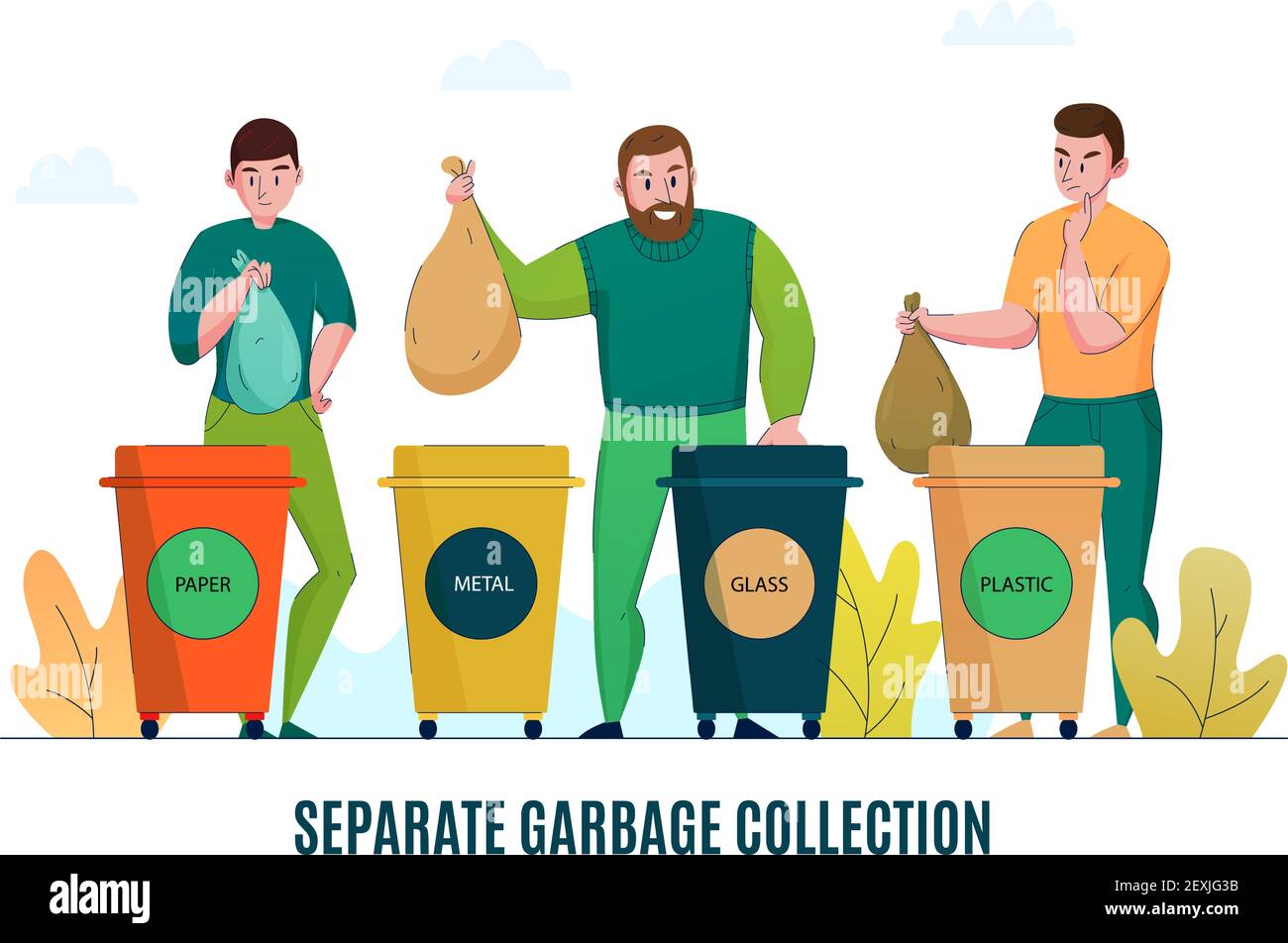 Zero waste environment conscious garbage collecting sorting