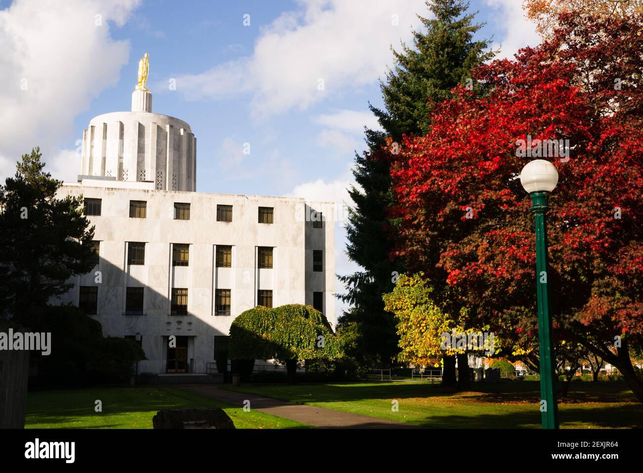 State Captial Salem Oregon Government Capital Building Downtown Stock Photo