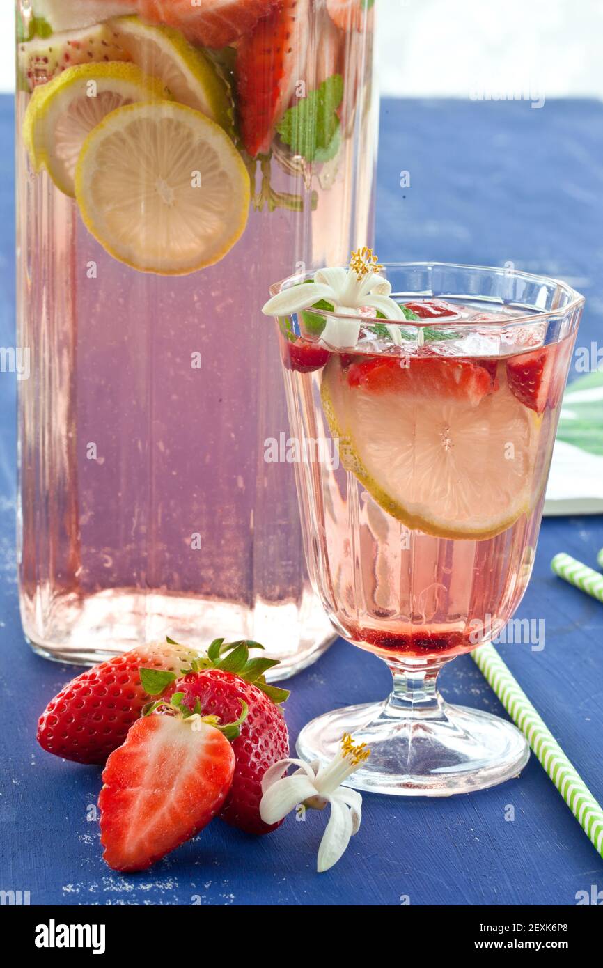 Fresh homemade lemonade Stock Photo Alamy