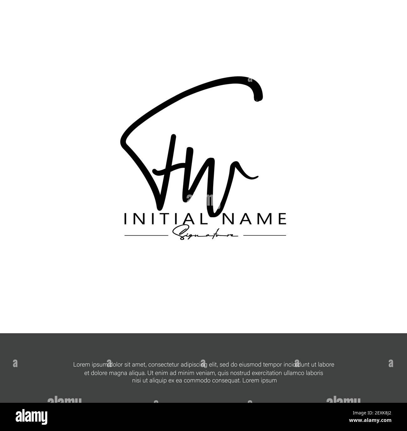 F W FW Initial letter handwriting and signature logo. Beauty vector initial logo .Fashion, boutique, floral and botanical Stock Vector