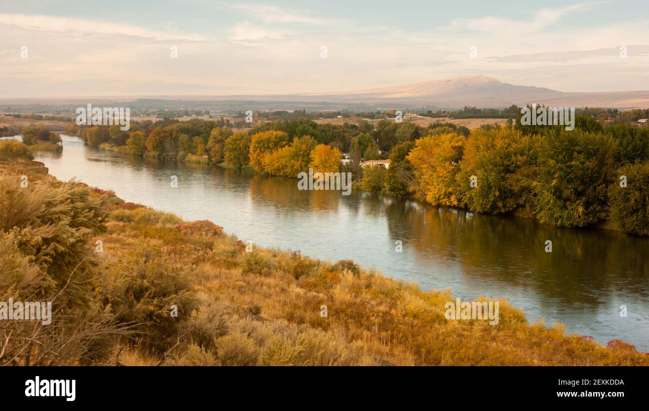 Storm Clearing Over Agricultural Land Yakima River Central Washington
