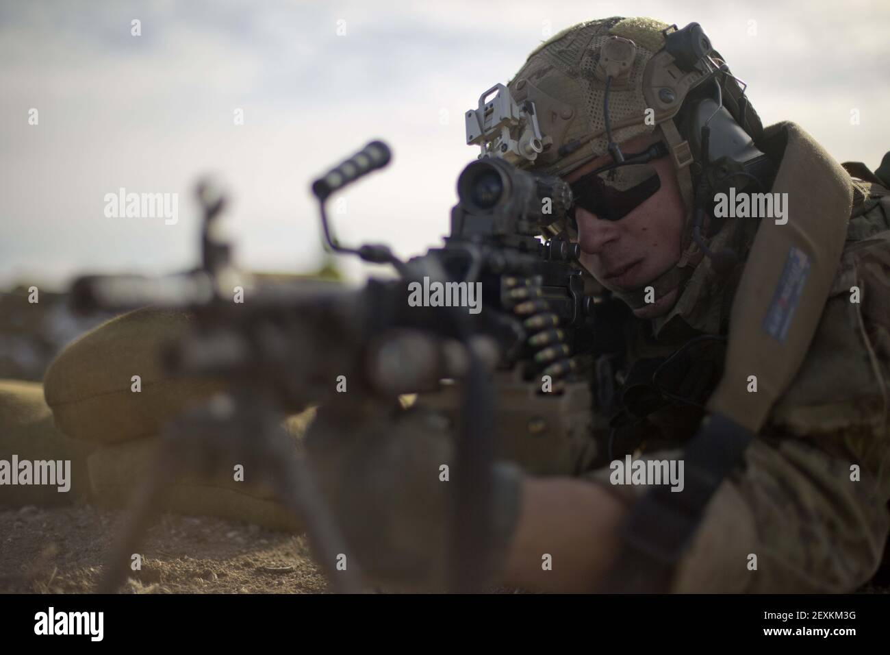 A U.S. Army Ranger assigned to Bravo Company, 2nd Battalion, 75th