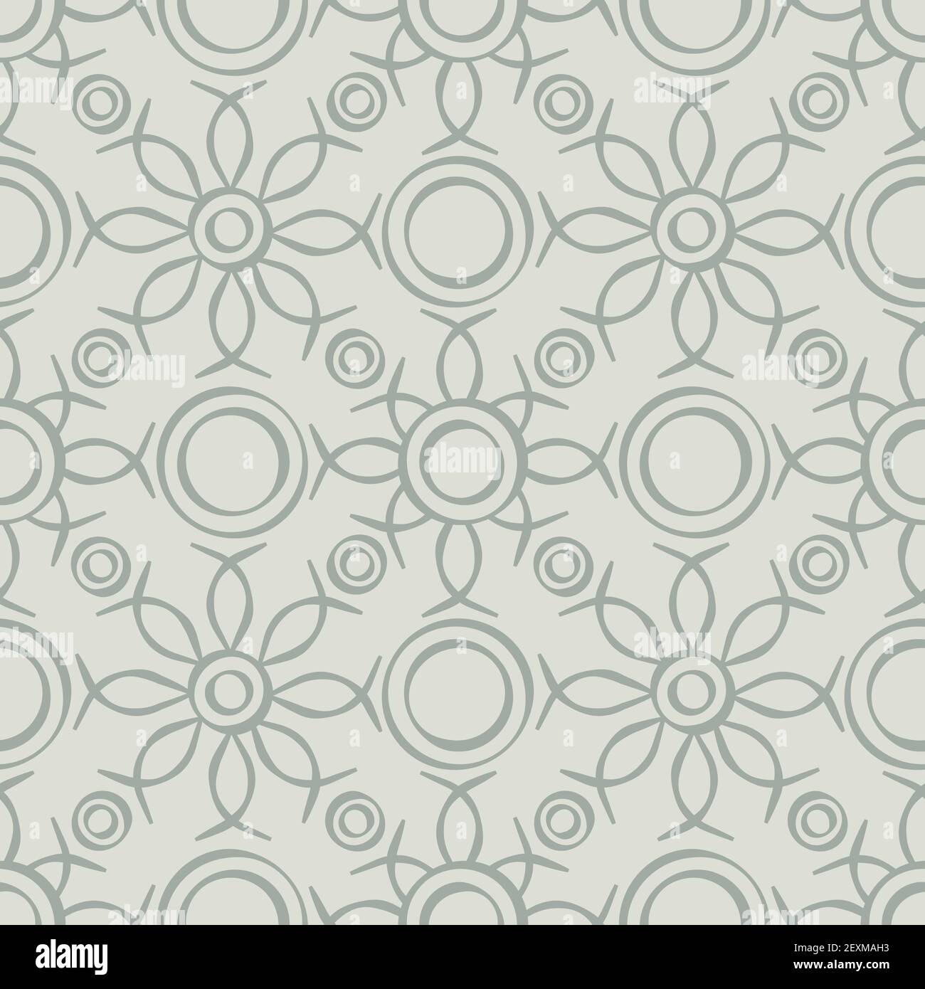 A seamless retro pattern with dots intertwined with lines. Stock Vector