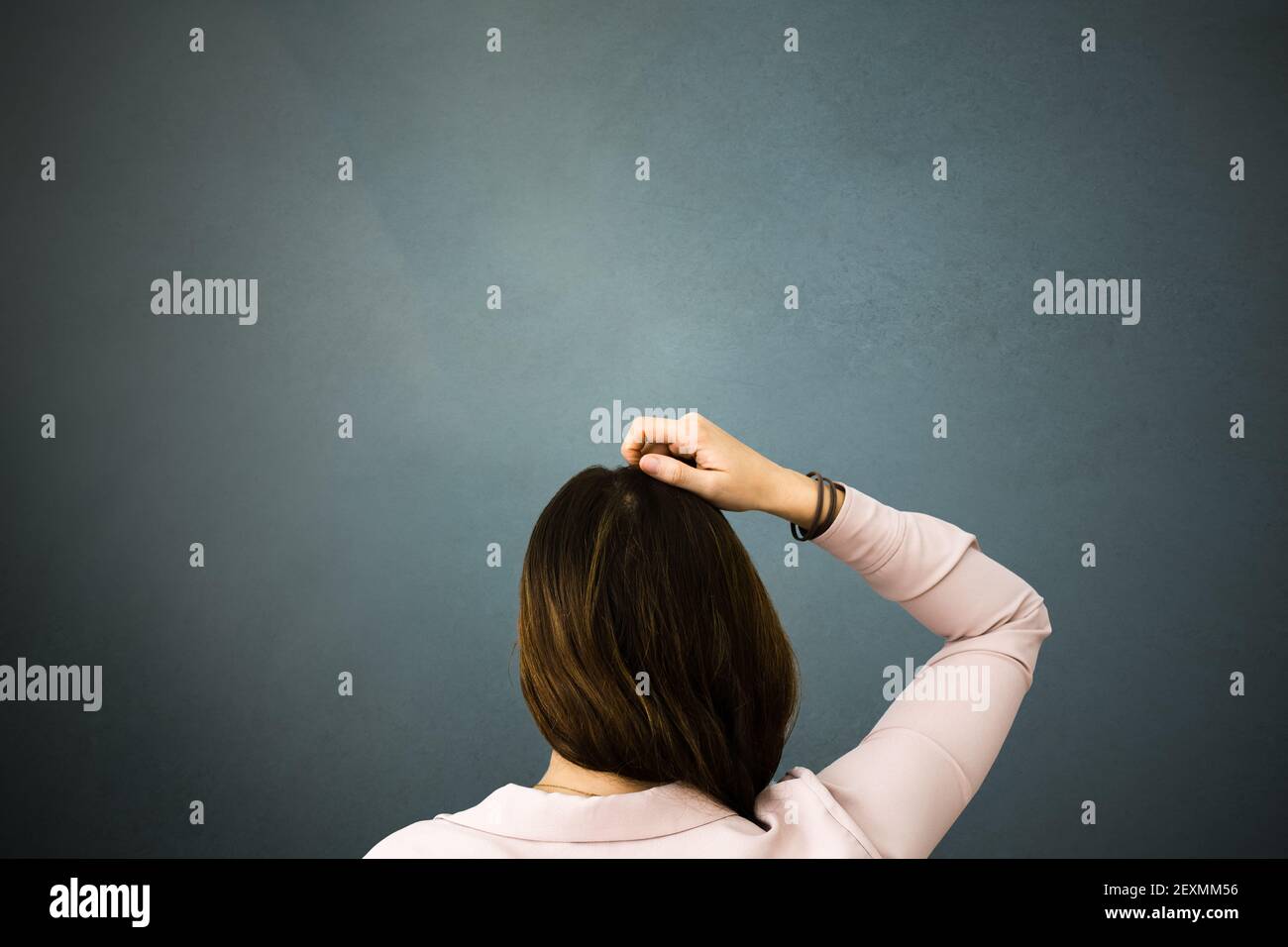 Person In Doubt Scratching Head Asking Questions Stock Photo Alamy