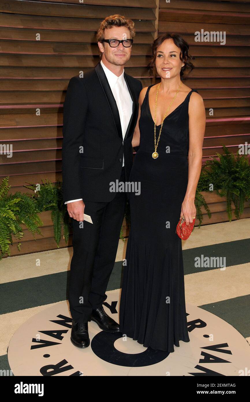 02 March 2014 - West Hollywood, California - Simon Baker, Rebecca Rigg ...