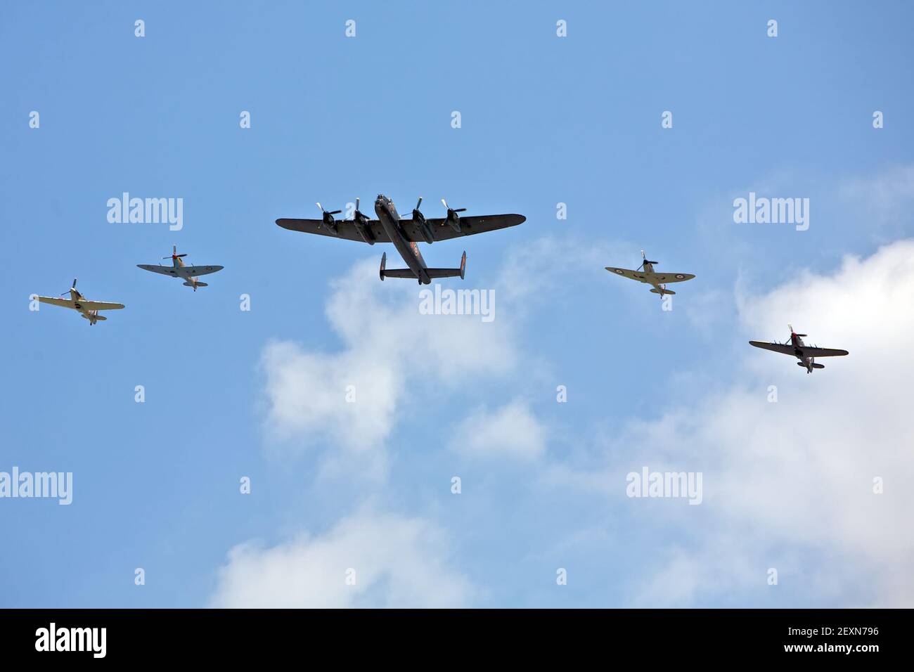 Military Planes Flying at an air Show Stock Photo