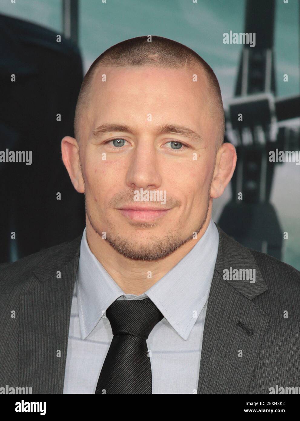 George St. Pierre attends The World Premiere of “Captain America: The