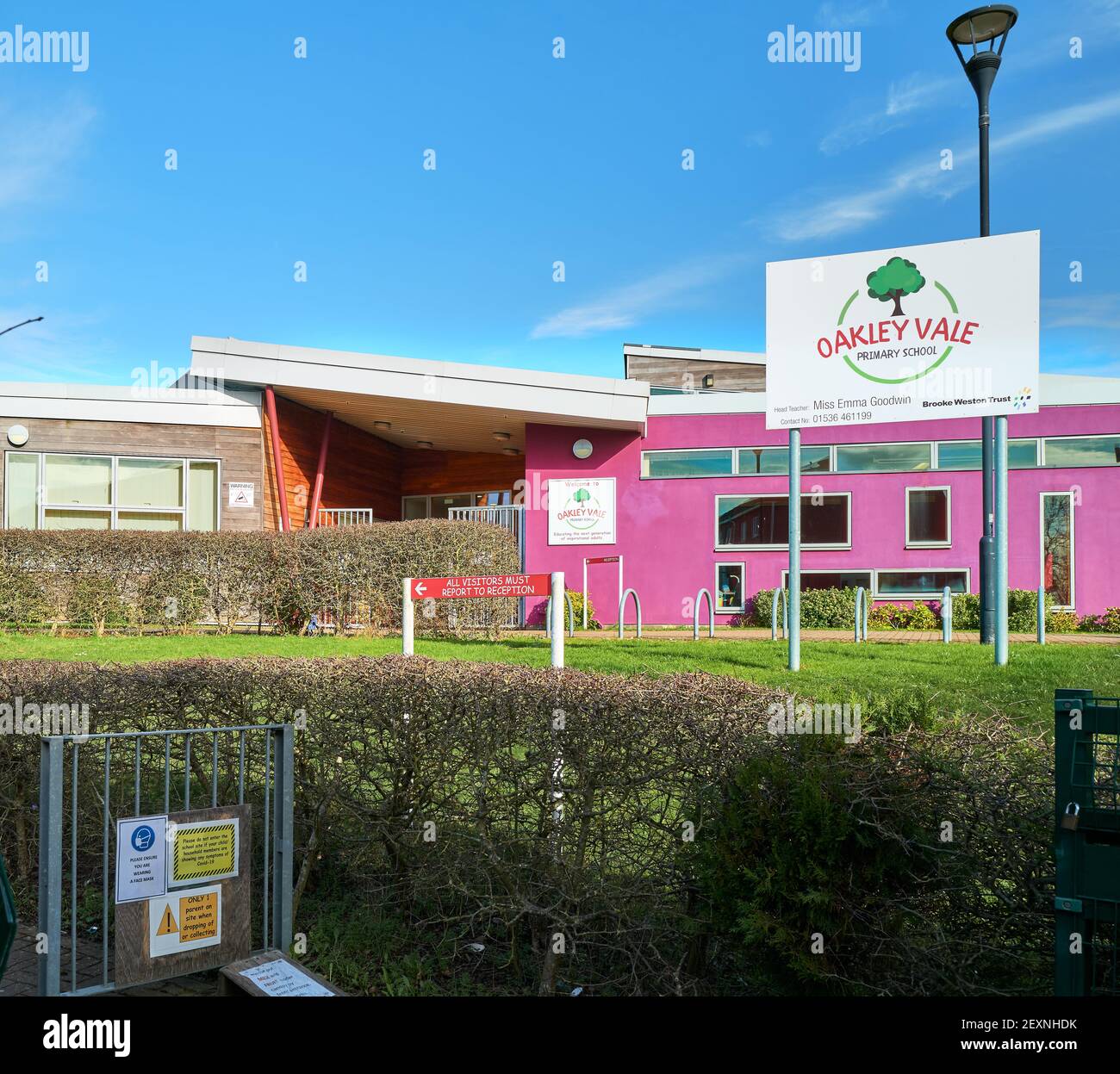 The primary school at Oakley Vale, Corby, England, during the national  lockdown, February 2021 Stock Photo - Alamy