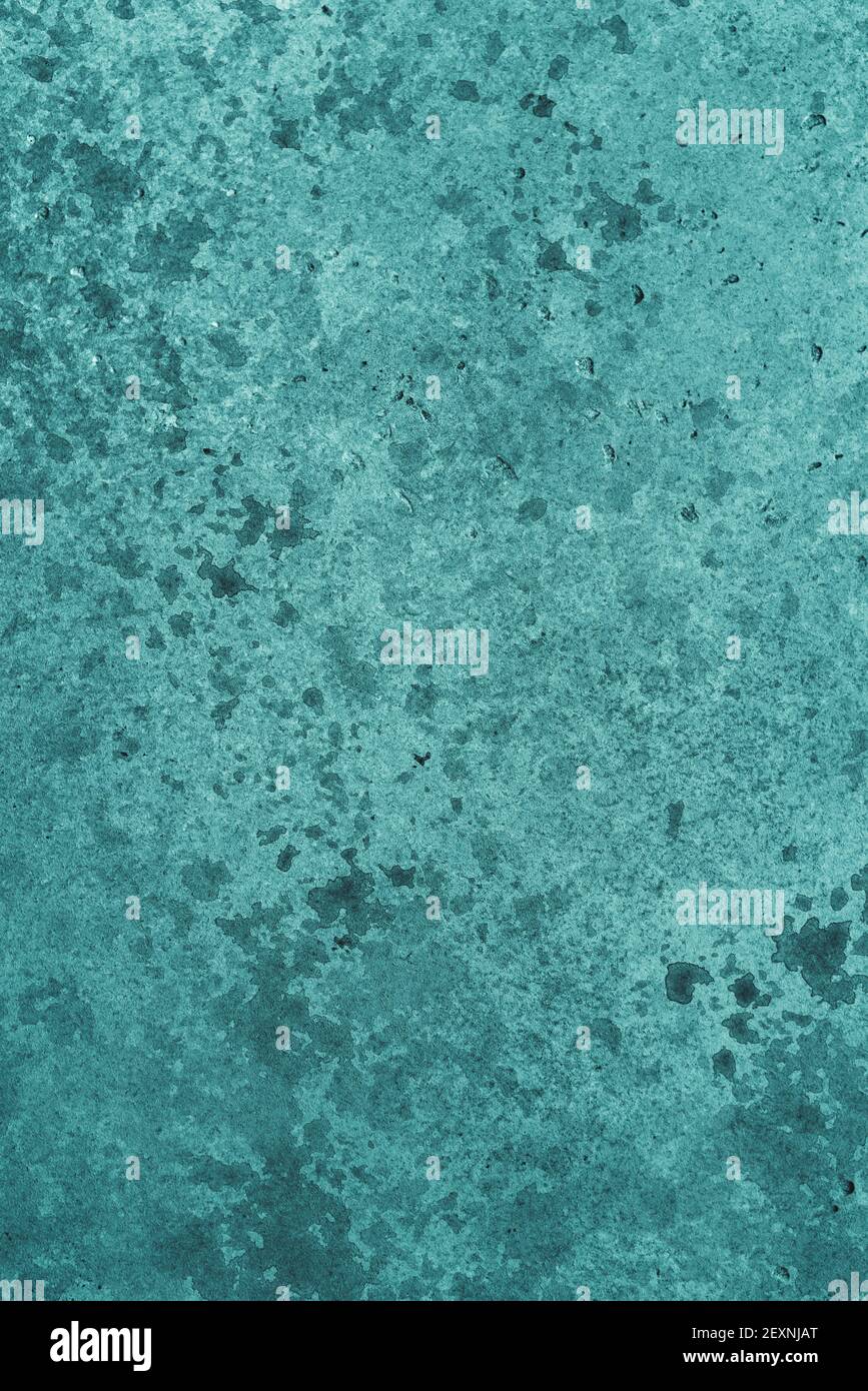 Turquoise background with concrete texture. Stock Photo