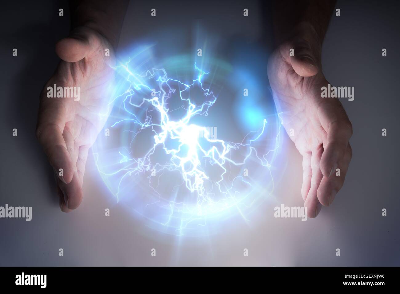 Plasma ball hands hi-res stock photography and images - Alamy