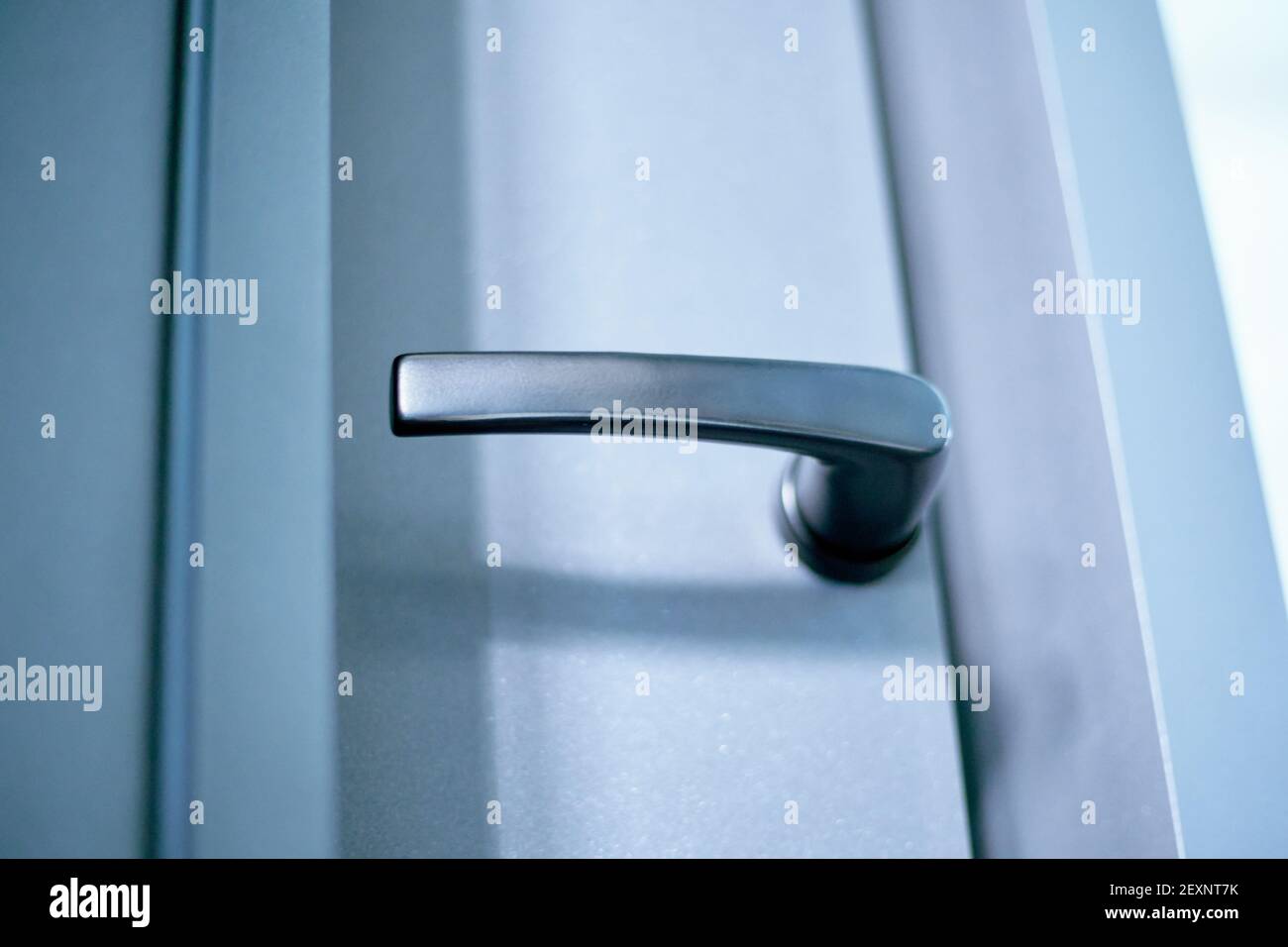 White secure UPVC window with lockable handle Stock Photo Alamy