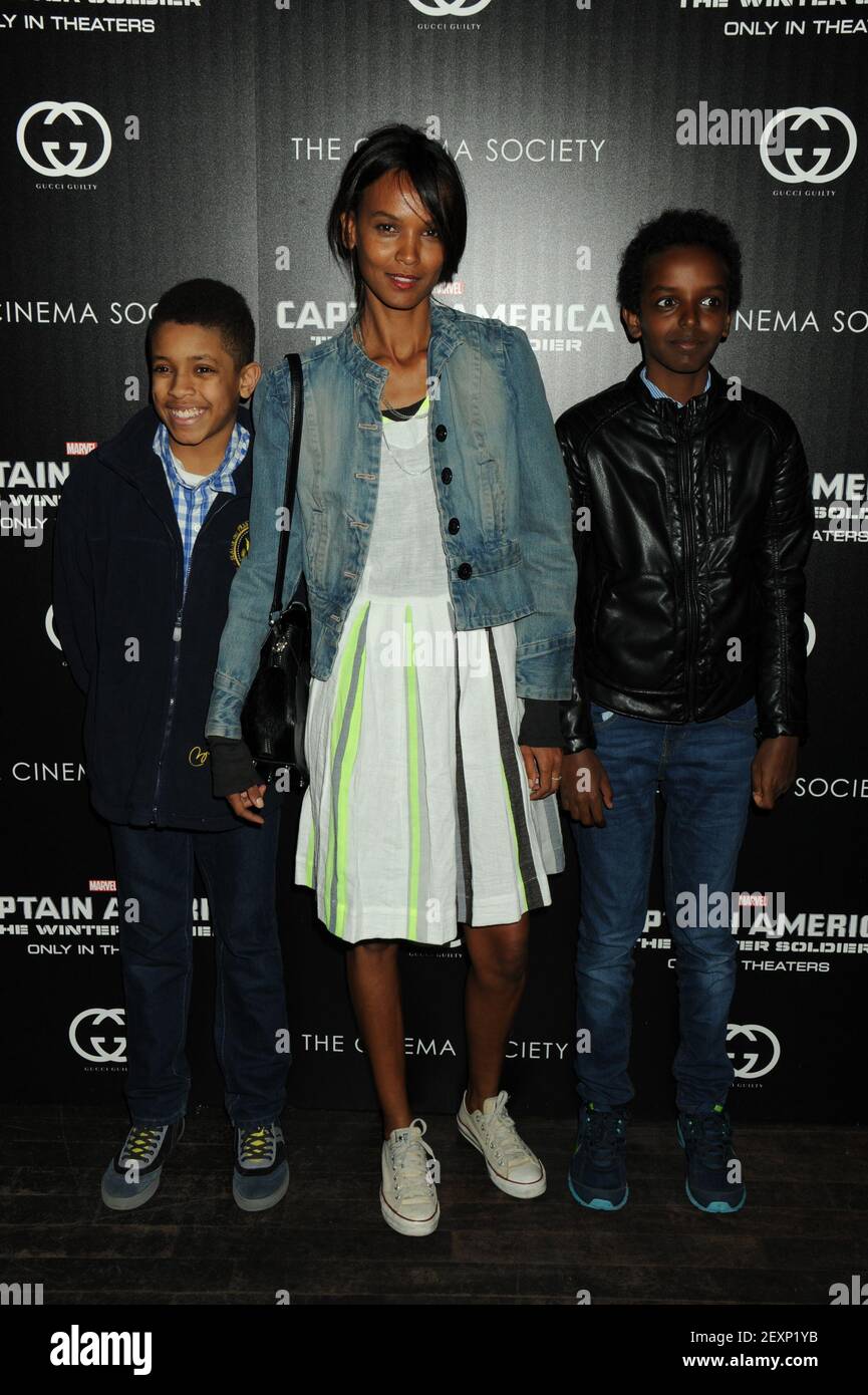 Liya Kebede, Suhul Kebede attends the Captain America: The Winter