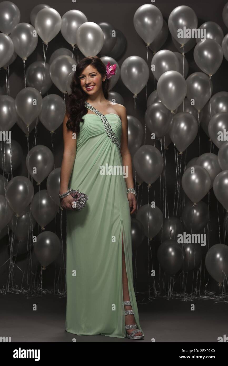 strapless open back dress Poppy Long Prom Dress - Blue Rhinestone main image 1