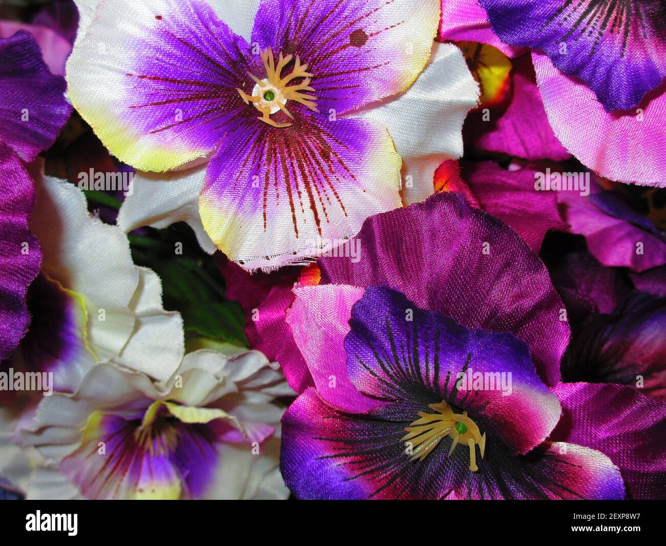 A closeup shot of a bouquet of artificial flowers Stock Photo