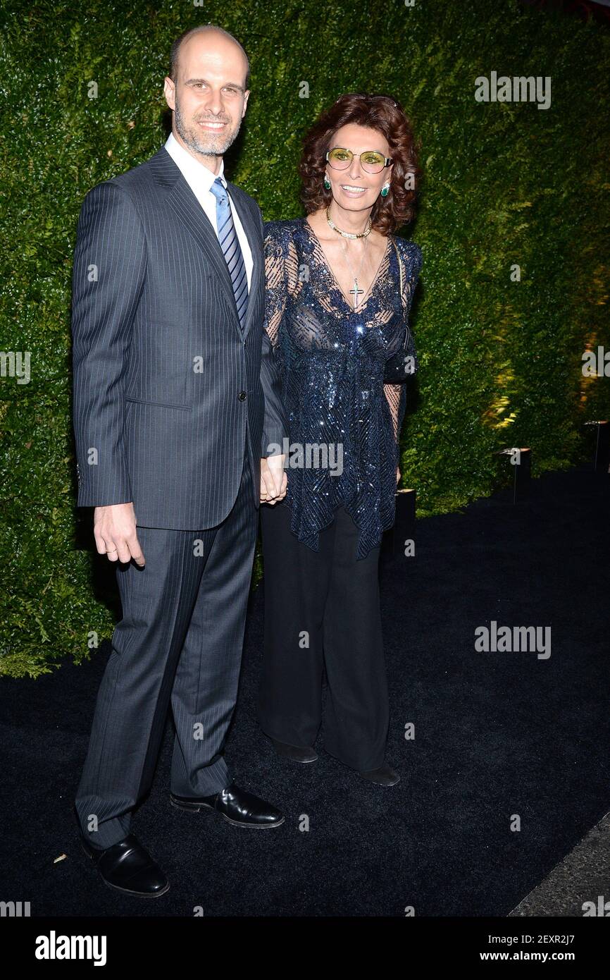 (L-R) Eduardo Ponte Sophia Loren attend the CHANEL Tribeca Film ... 