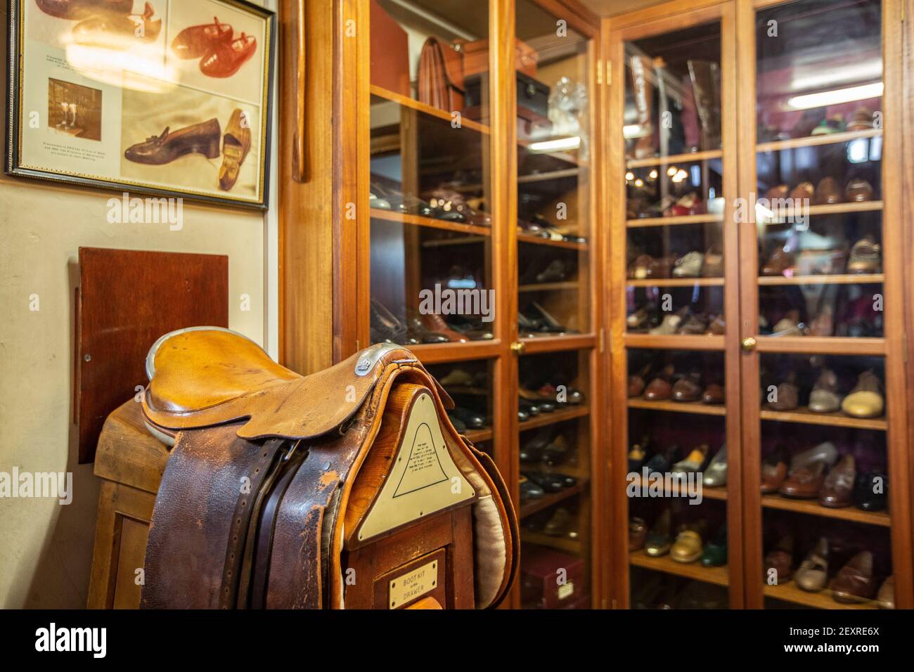 John Lobb, makers of the finest hand made bespoke shoes and boots, Mayfair, London, England, UK Stock Photo