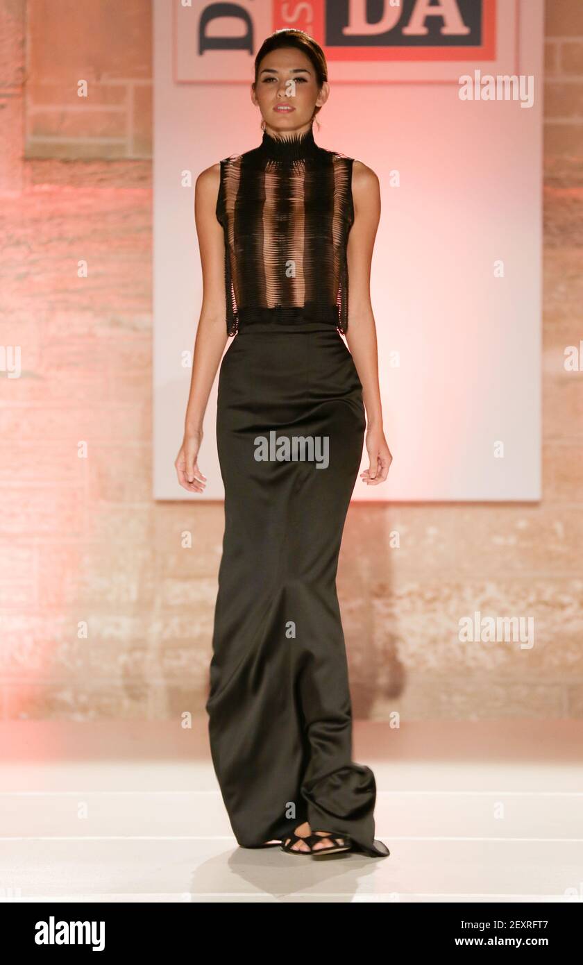 A model is seen during the 