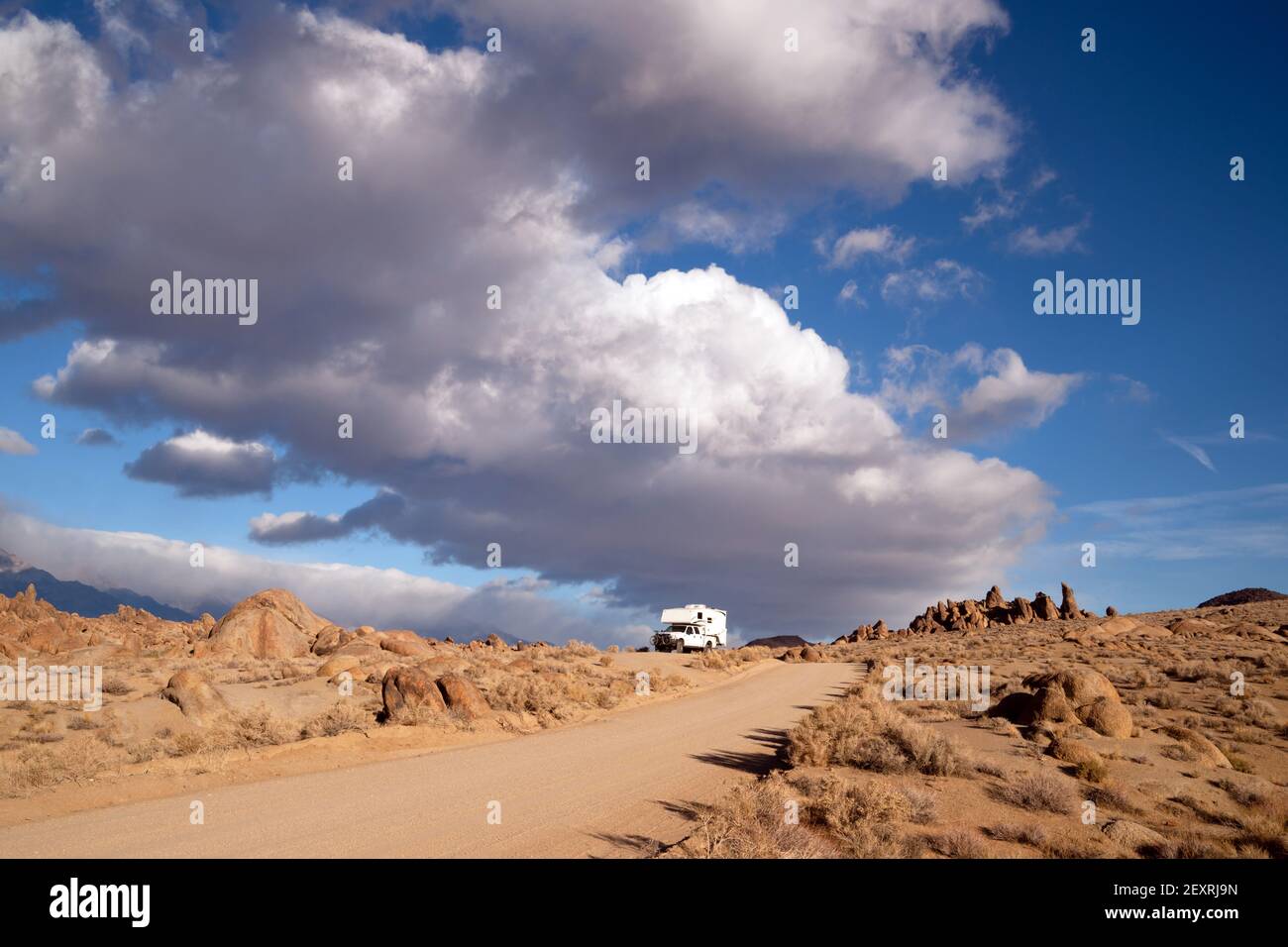 Off Road Recreation Alabama Hills Above Lone Pine Stock Photo