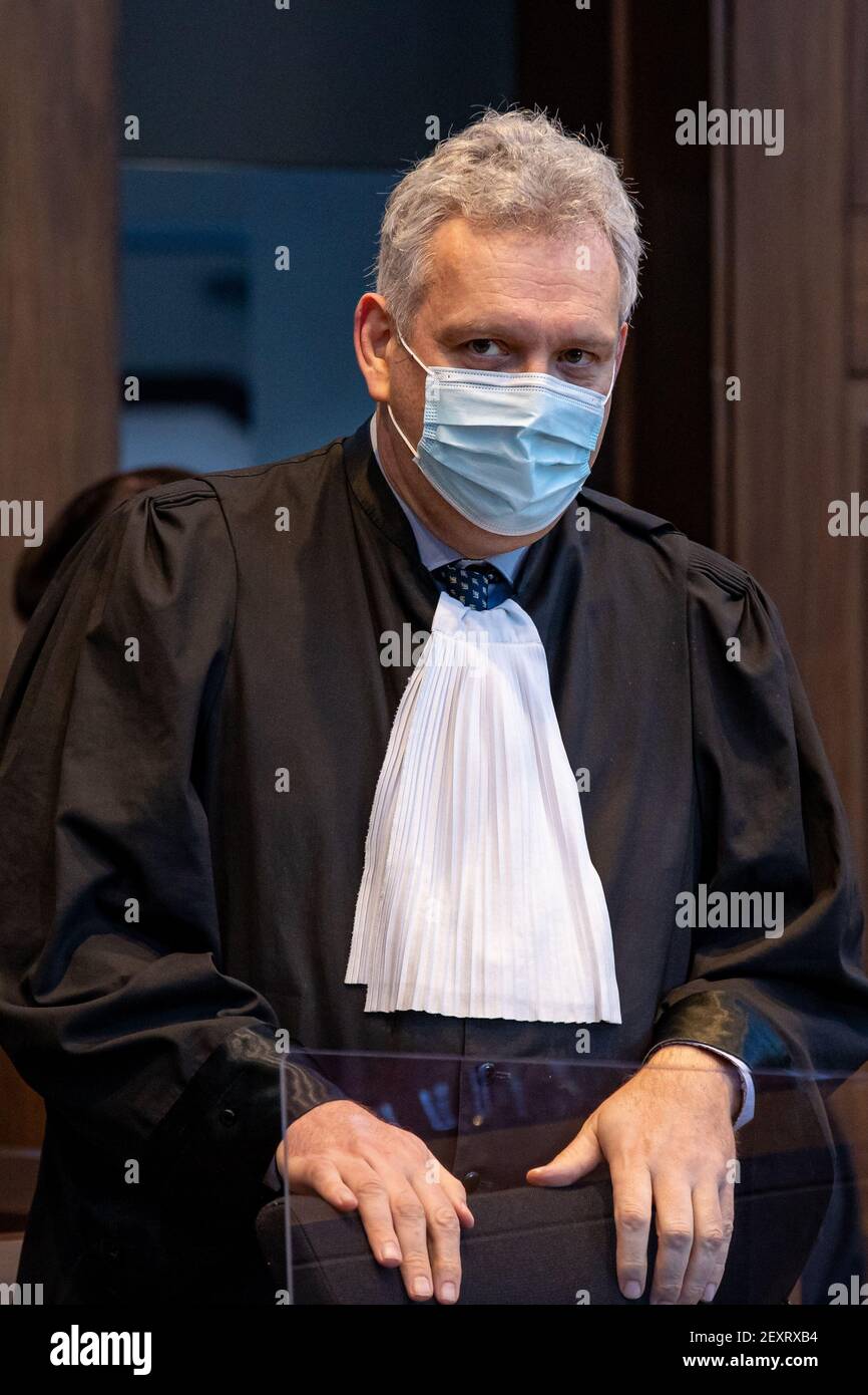 Lawyer Kris Vincke pictured during a session of the second assizes trial of  French Jean-Claude Lacote (54) and his Belgian wife Hilde Van Acker (57) b  Stock Photo - Alamy
