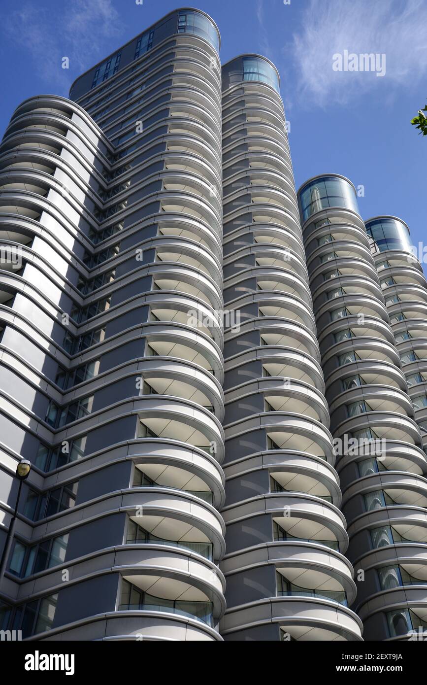 Bankhouse apartments, Vauxhall, designed by Norman Foster. It will be home to Tonic Housing-the UK's first LGBT+ retirement community Stock Photo