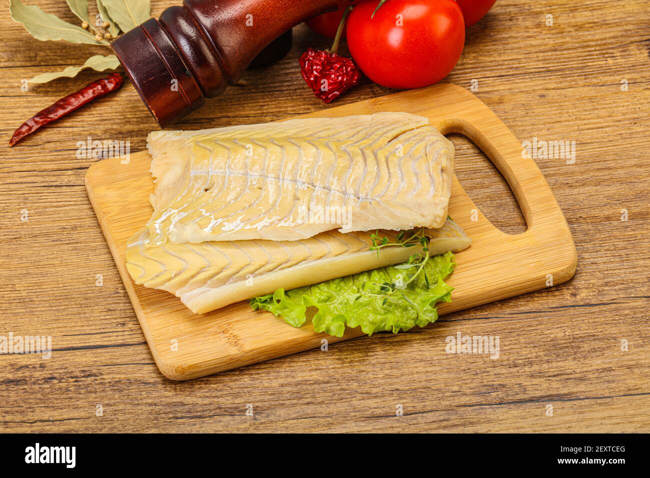 Raw cod fish fillet for cooking Stock Photo - Alamy