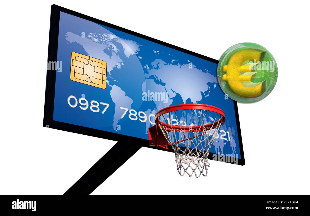 Blue credit card Stock Photo