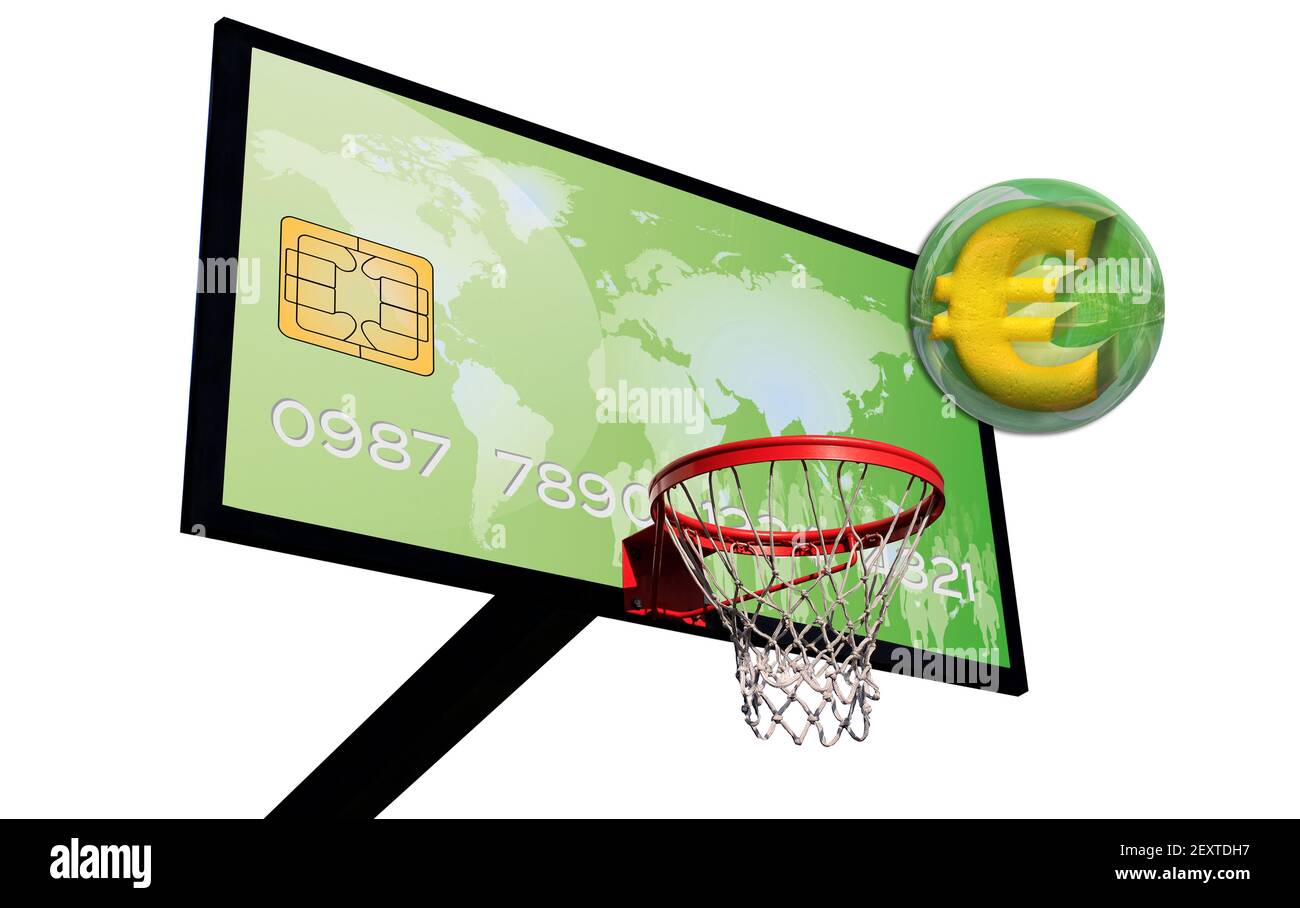 Green credit card Stock Photo